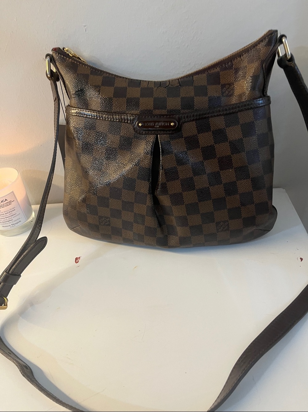 Louis Vuitton Damier Bloomsbury with callouts & receipt